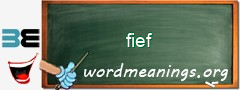 WordMeaning blackboard for fief